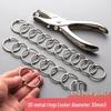 100 Loose Leaf Binder Rings and Hole Puncher Binding Tool Set
