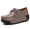 Fashion Casual women's shoes spring new thick-soled wedge-heeled shoes genuine leather rocking shoes tassel platform suede leather