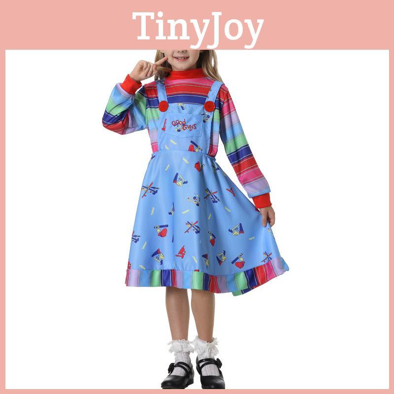 Halloween Chucky Costume For Kids With Polyester Fabric And Spooky Clown Design For Stage Performance