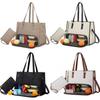 Sophisticated Pu Tote Bag With Inner Divider And Lunch Storage For Daily Commute