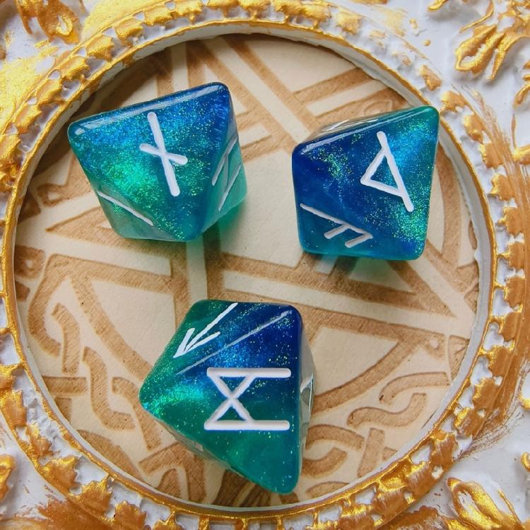 6pcs Mystical Divination Dices 8-Sided Astrologys Learning Prediction Dices for Enhancing Role Playing Game Experience