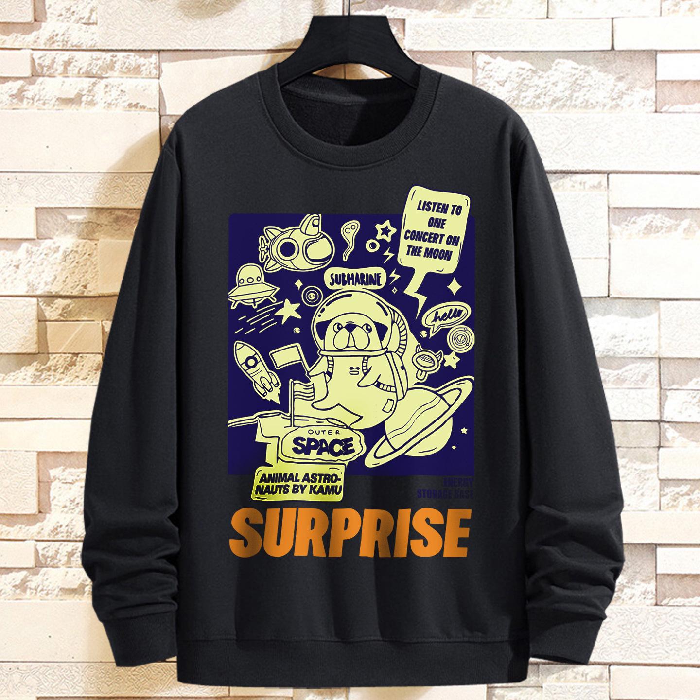 

Модный мужской свитшот большого размера с принтом для весны и осени 11XL (370-400 jin)