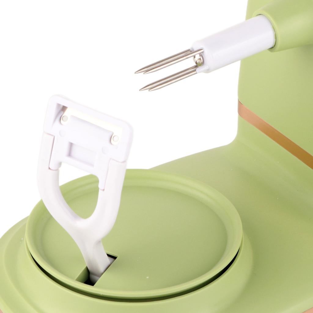1PC Hand Crank Fruit Peel Machine Multi Purpose Peeler with Stainless Steel Cutter PP Material for Kitchen