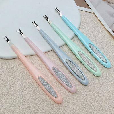 Nail Art Dead Skin Remover U-shaped Trimming Push Fork Exfoliating Hand Nail Trimming 2-in-1 Nail Art Tool