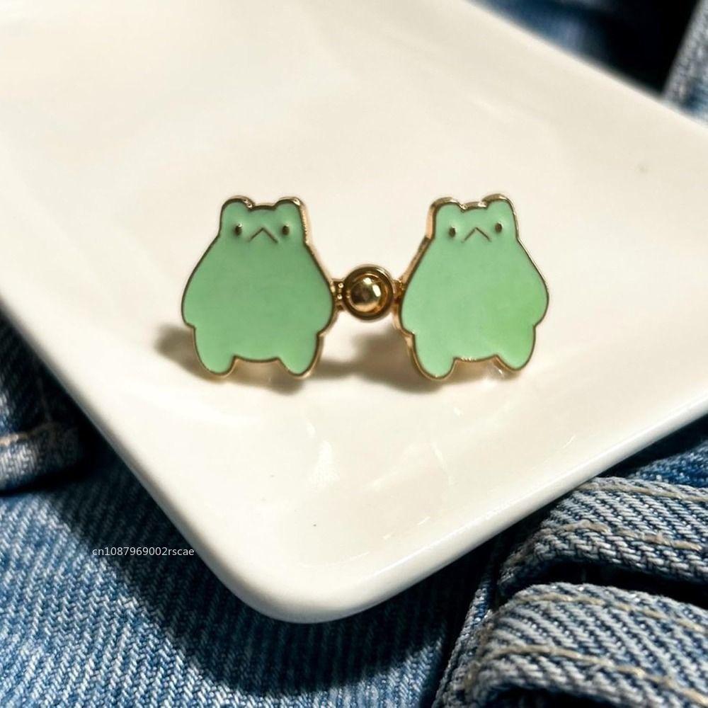 Cute Replacement Jeans Buttons Repair Kit Reusable Waist Adjustable Button Strawberry/Frog/Mushroom Pants Pins Jeans