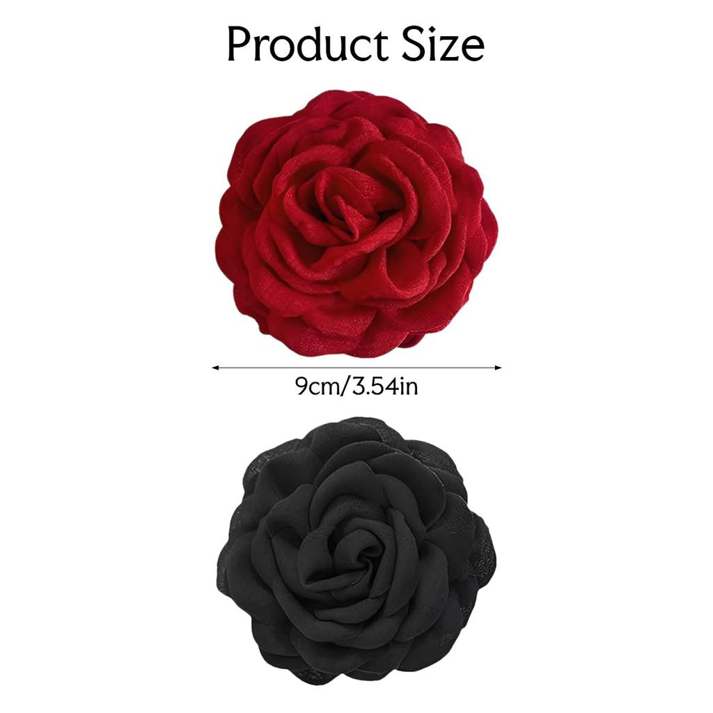 ZIBUYU® 2Pcs Flower Claw Clip - Large Non Slip Hair Clips for Women & Girls, Elegant Clutchers for Hair, Chic Accessories for Woman
