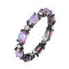 Imitation Opal Eternal Glow Ring Radiant Oval Faux Opal Infinite Love Light Finger Ring Jewelry Gift