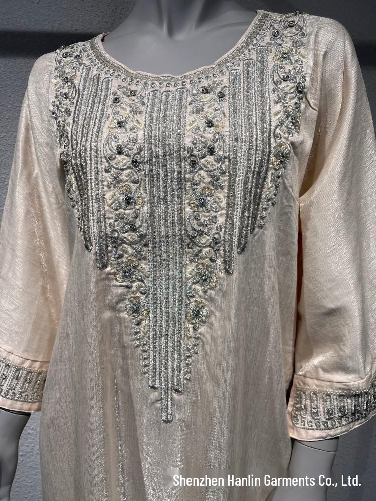 L230 Rhinestone Craft Muslim Abaya Jalabiya Evening Gown