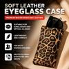 Leopard Print Glasses Case Soft PU Leather Sunglasses Case Fashionable Eyeglass Pouch  Unisex
