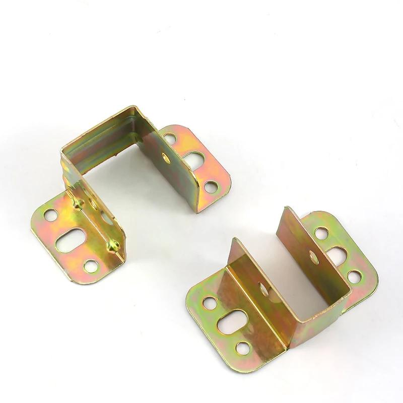 4Pcs Metal Thickened Bed Corner Bed Beam Support Bed Hinges Hook Corner Code Furniture Hardware Accessories