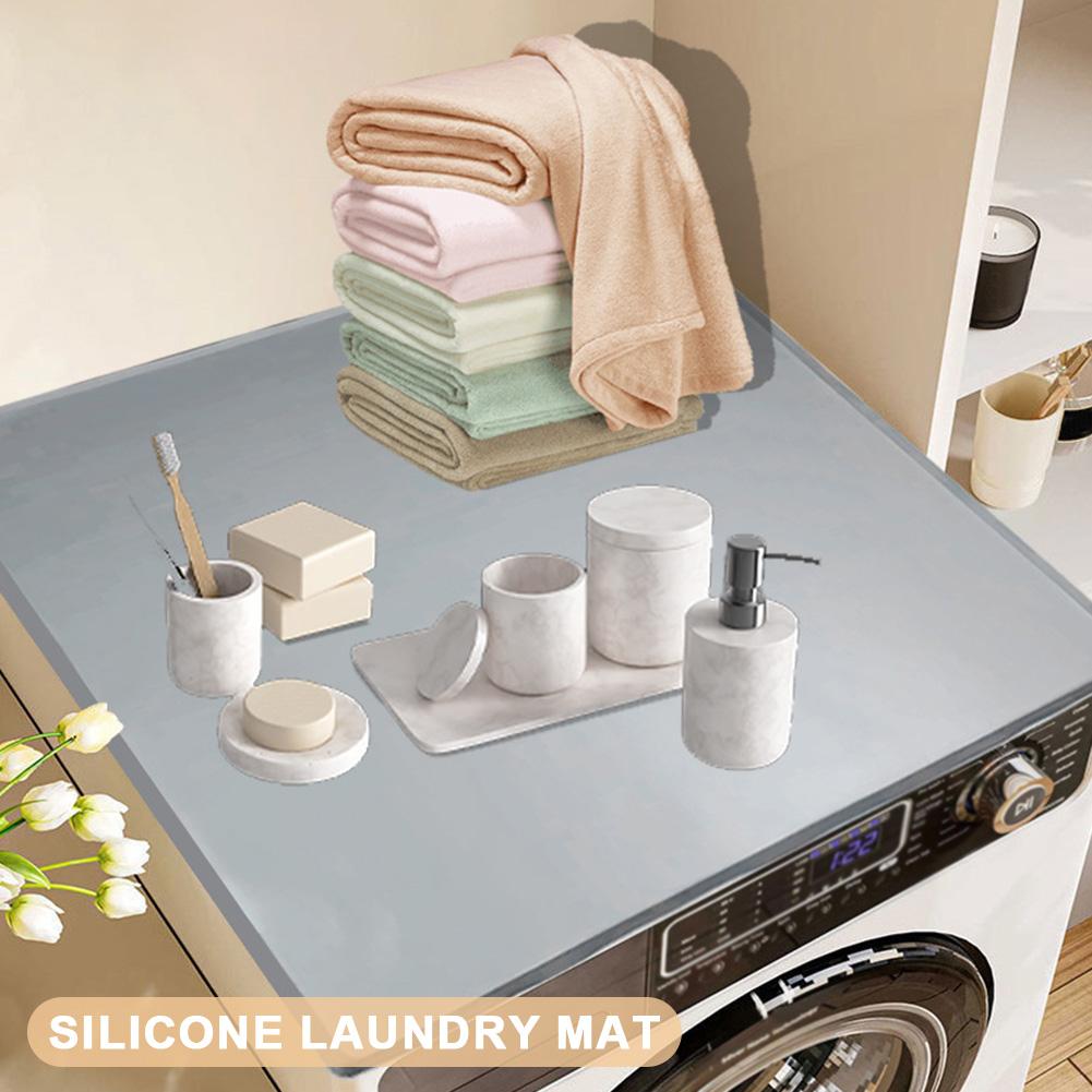 Dryer Top Protector Mat Scratch Resistant Washing Machine Cover Mat Heat Resistant Laundry Countertop Cover for Bathroom Kitchen