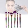 Gujhui Mermaid Makeup Brush Set 5 Pieces Nylon Brushes Long Handle Purple Hair Exquisite Design