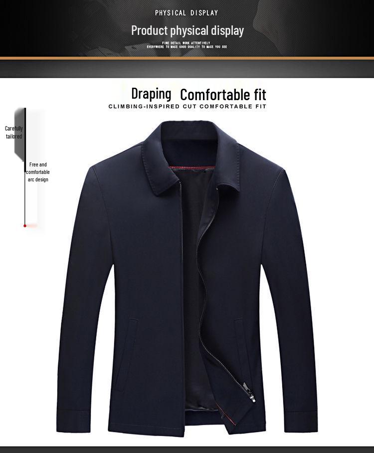 Herren Reversjacke für Papa - Geeignet für Frühling, Herbst und Winter, Alter 50-60. Perfekt für Großväter mittleren Alters und ältere.