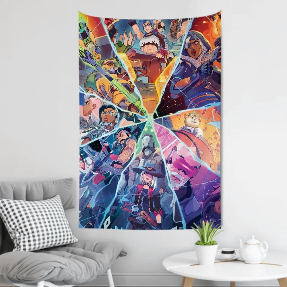 Game The Overwatch 2 Tapestry Room Decor Wall Cloth Party Hanging Background Room Decor Baby Room