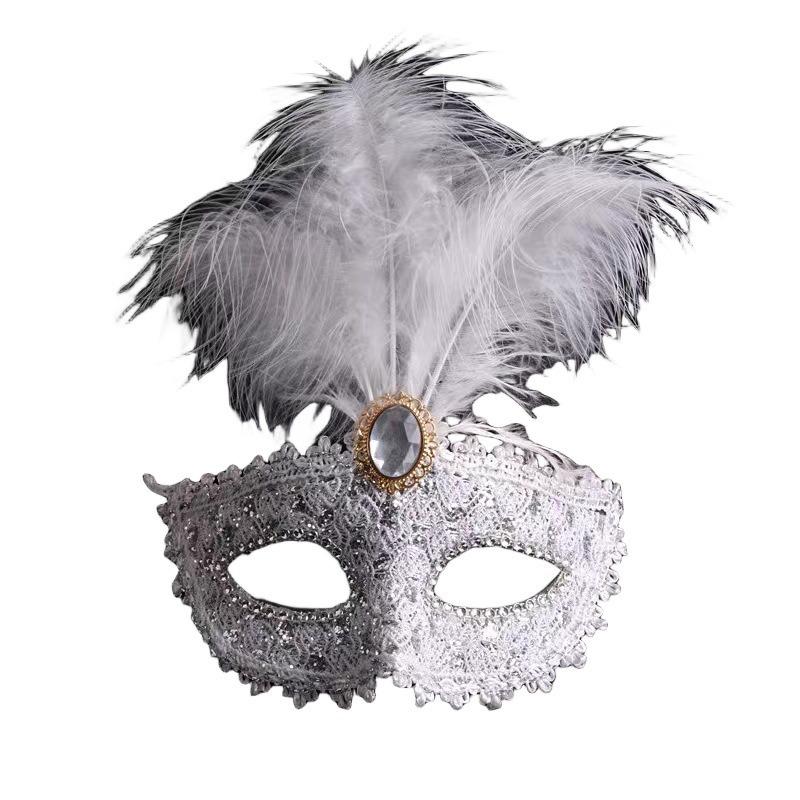 Feather Half Face Prom Mask Masquerade Dance Floor Masquerade Party Accessories Props