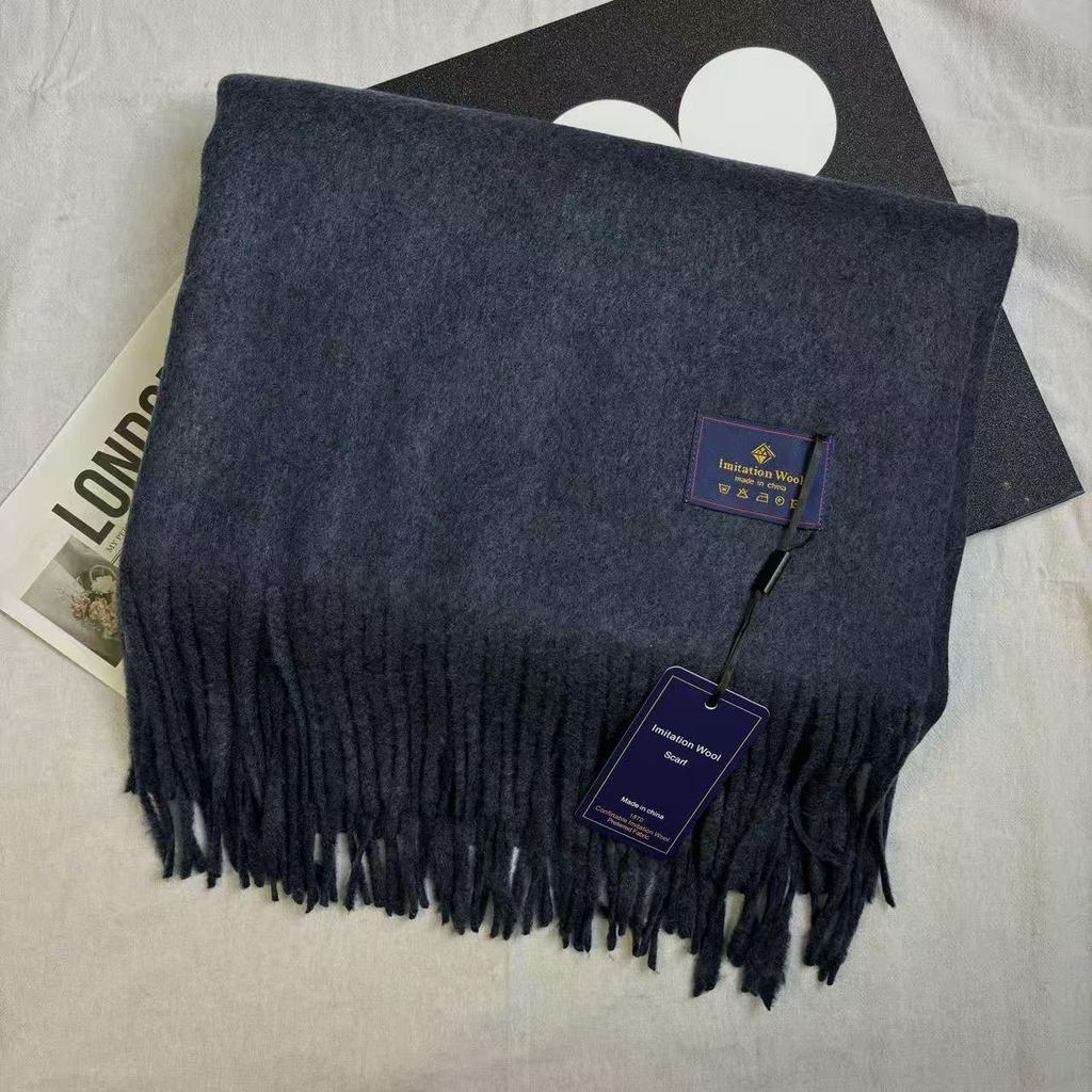 Šarlatově červený zimní dámský šátek a šála z imitace kašmíru - Oboustranný vysoce kvalitní nákrčník Dárek