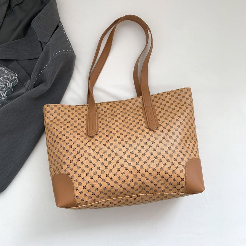 Stylish Pu Large Capacity Tote Bag For Women Casual Commuting Autumn Fashionable Design