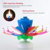 Bougie Musicale - Innovante - Lotus - 8 Bougies - Rotation - Joyeux Anniversaire