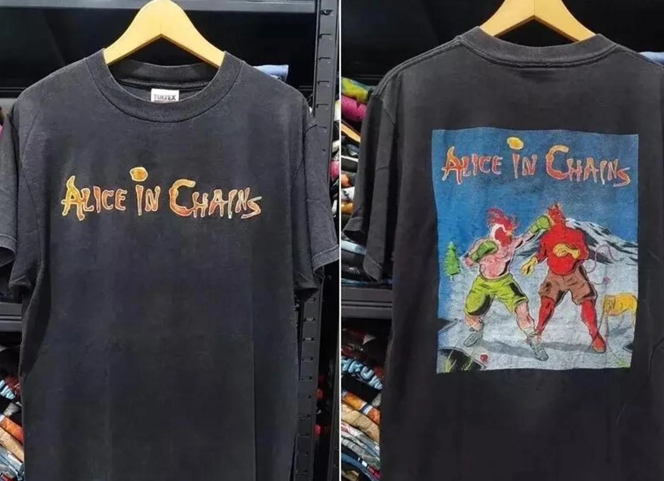 Alice In Chains Band Shirt Basic Black Graphic Gift for Fans All Size S-4XL XXL