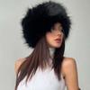 Thicken Warm Plush Beanies Cap Faux Fur Cold Pile Cap Elegant Rabbit Fur Skullies  Autumn/Winter