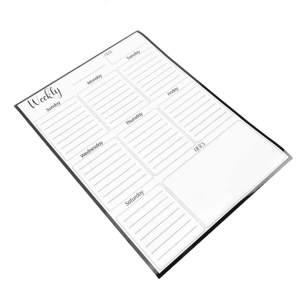 Magnet Weekly Planner Dry Erase Whiteboard Vertical To Do List Sheet for Home Office Classroom Stainless Steel Fridge