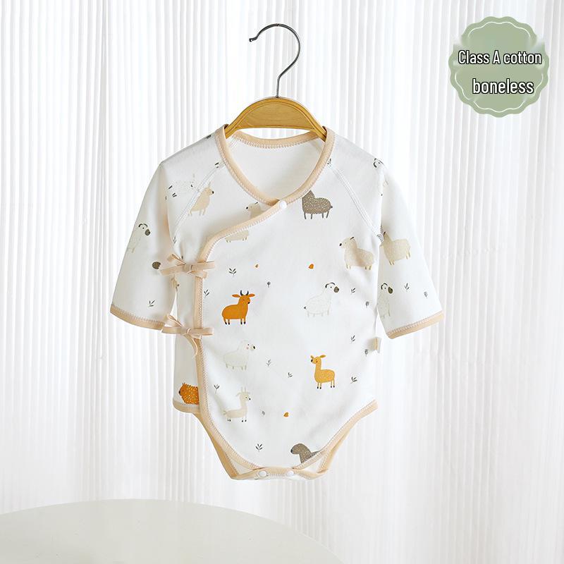 Baby-Spielanzug: Reiner Baumwoll-Langarm-Body für Neugeborene, geeignet für Frühling, Herbst und Sommer - Vier-Jahreszeiten-Kleidung
