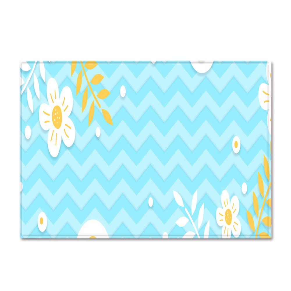 Striped Checked Large Carpet Feather Wind Bedroom Floor Mat