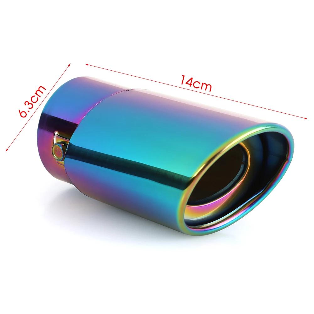 

Interface 63mm Single/Dual Outlet Universal Car Exhaust Tip Stainless Steel Auto Muffler Tail Pipe Car Accessories for 1.5L-2.2L