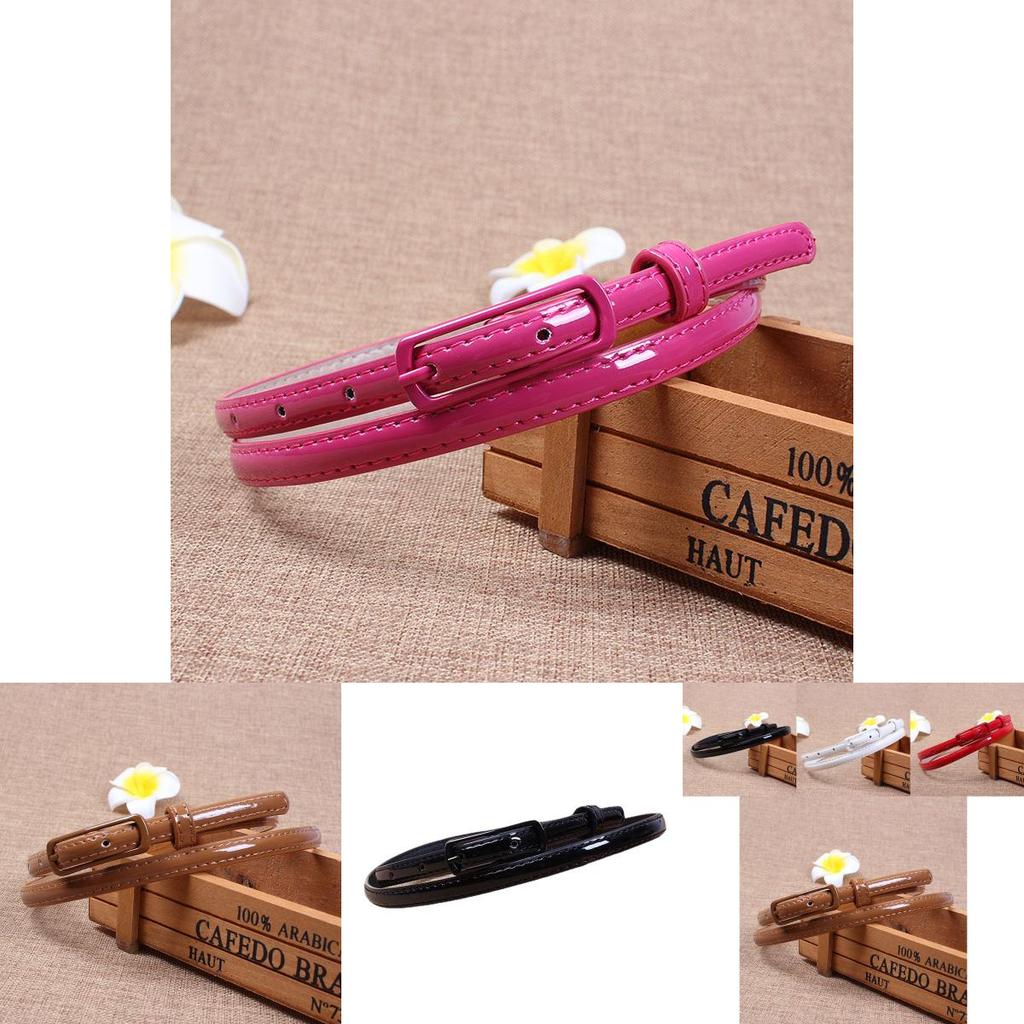 Stylish Women's Candy Color Thin Belt With Elegant Pin Buckle For Fashionable Outfits