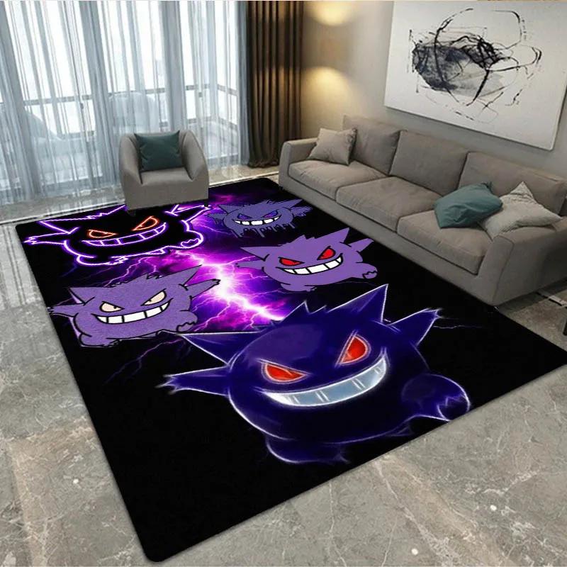 3D Pokémon Cute Gengar printed Carpet Living Room Bedroom Carpet Non-slip carpet home bedroom decor area rug Birthday Gift