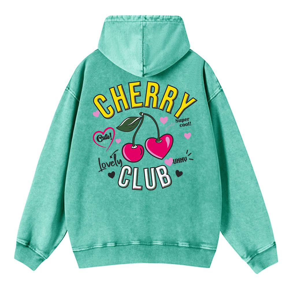 

Уличные женские худи с варкой, толстовка с милым мультяшным принтом Cherry Club, ретро, оверсайз, хлопковые пуловеры, повседневная парная 3XL