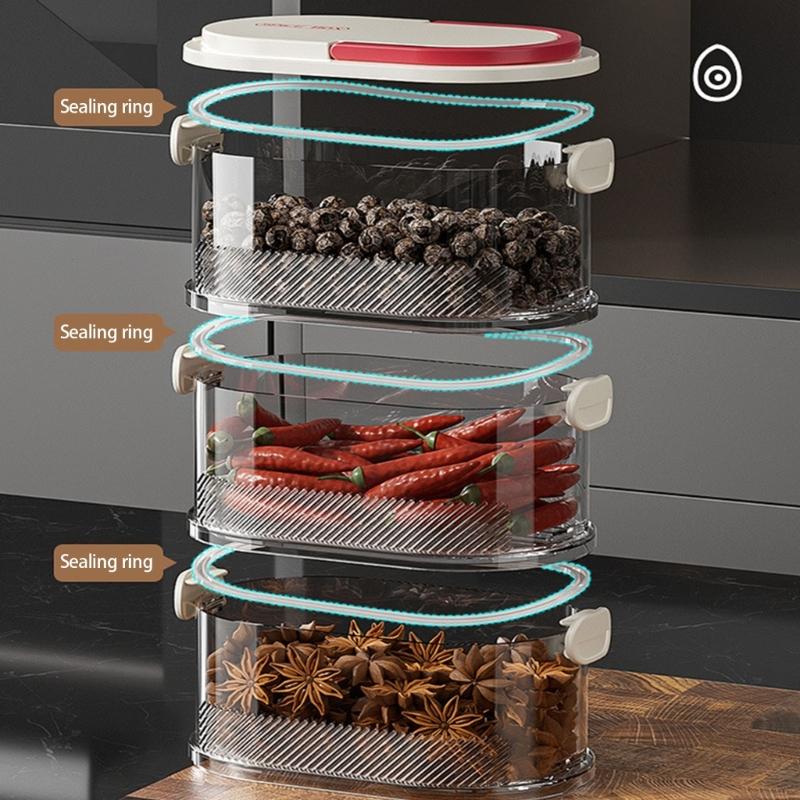 Clear Plastic Kitchen Storage Box With Clear View For Easy Access Modularized Stackable Designs To Saving Space Organize Efficiently