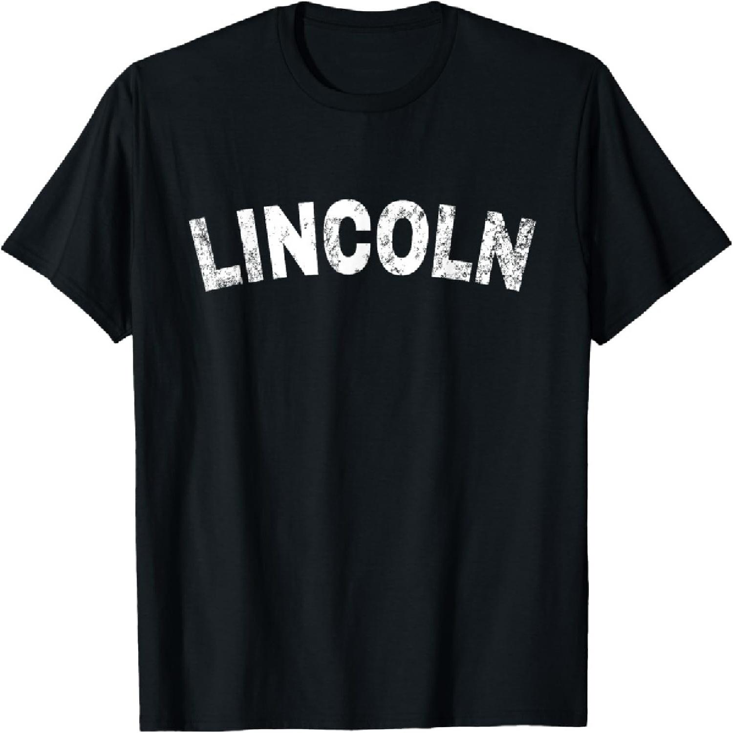 

Vintage Lincoln White Text Apparel T-Shirt XXXXXL
