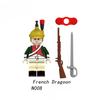 Napoleonic Wars Military Soldiers Building Blocks WW2 Mini Action Figures French British Fusilier Rifles Weapons Toys For Kids