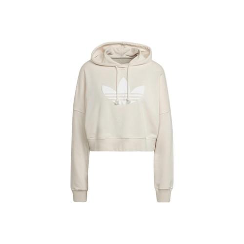 

adidas Originals cropped sports hoodie for women, yellow and white L жёлтый/белый