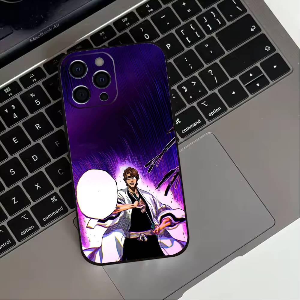 A-Anime A-Aizen S-Sousuke  Phone Case For iPhone 17,16,15,14,13,12,11 Plus,Pro Max,XS,Soft Silicone Black Cover