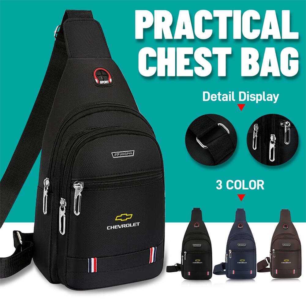 Car Logo Chest Bag Handbags Waist Bag Crossbody Bag For Chevrolet Cruze Sonic Spark Sail 3 Aveo T250 Cobalt Captiva Trax Equinox