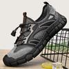 Mesh Shoes Men's 2025 Summer New Hollow Breathable River Walking Shoes Soft Sole Bag Head Non-slip Outdoor Casual Beach Shoes