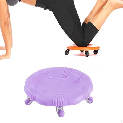 Roues Abdominales Rouleau de Fitness Disques Coulissants Portable Silencieux Roues d'Exercice Abdominal Maison