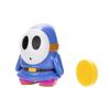 Super Mario 4-Zoll Actionfigur Blauer Shy Guy mit Münze