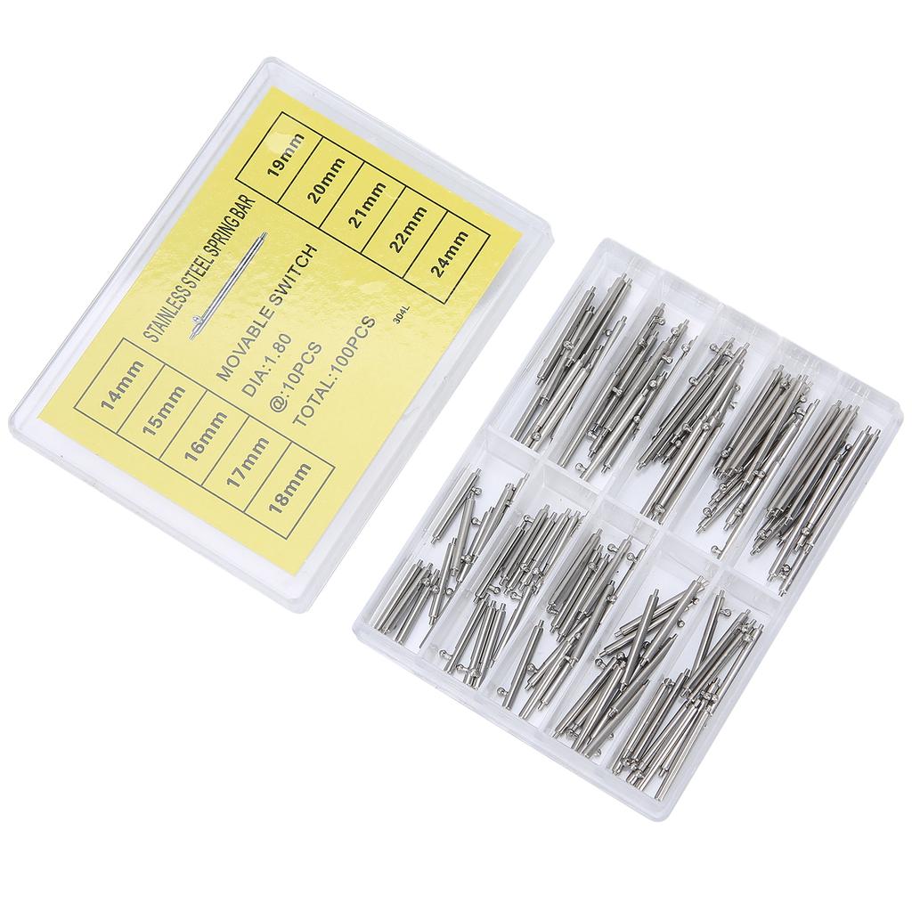 1.8mm / 0.07in Thickness Quick Release Spring Bars Strap Link Pins Watch Repair Tool