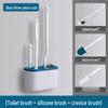 Wall-Mounted S-Shaped Japanese Toilet Brush Set - 3-Piece Bathroom Cleaning Kit