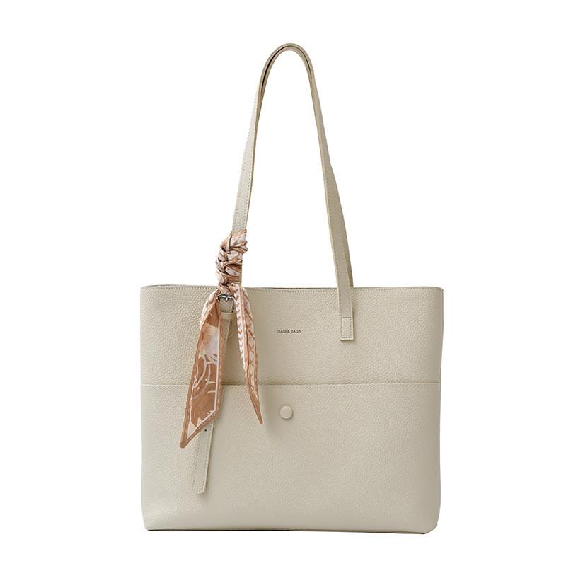 

Minimalist Urban Ribbon Tote Bag For Women With Pu Leather And Large Capacity For Daily Use
