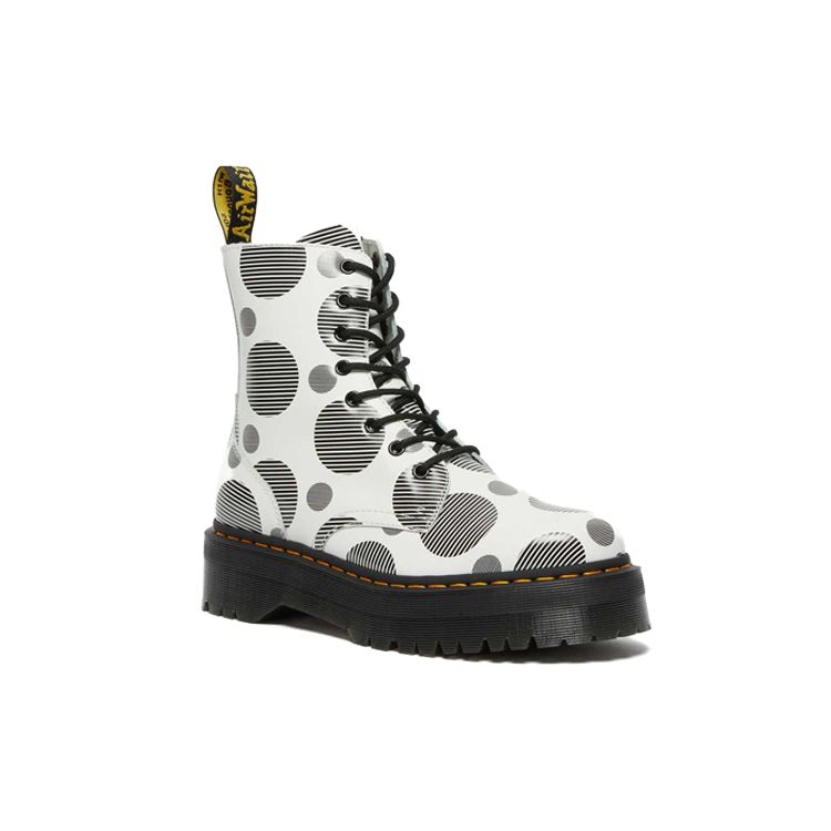 Dr. Martens Jadon Leather Comfortable Durable Mid-Calf Boots Unisex Boots White Black 26882101
