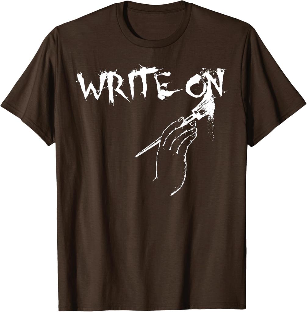 Write On Paint Brush Graphic Tee Men Soft Cotton Casual Short Sleeve TShirt Gift