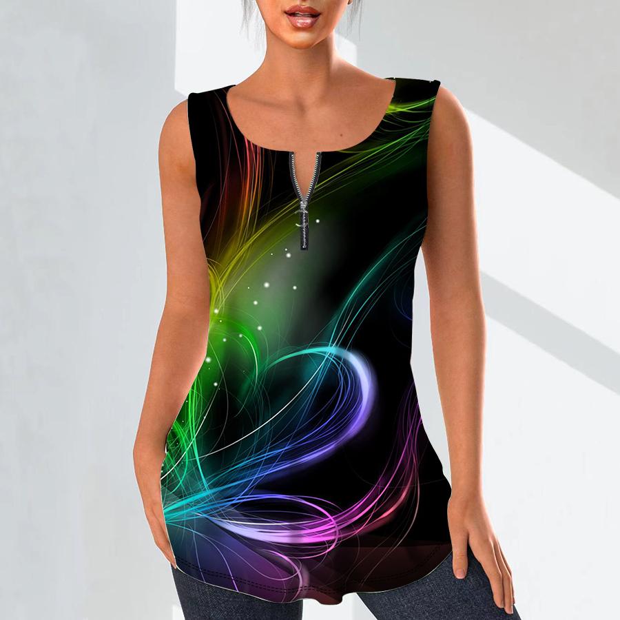 

Женские модные рубашки с v-образным вырезом, повседневные топы, футболка, женский жилет с 3D принтом «Любовь», блузка без рукавов больших размеров, топы на бретелях 3XL