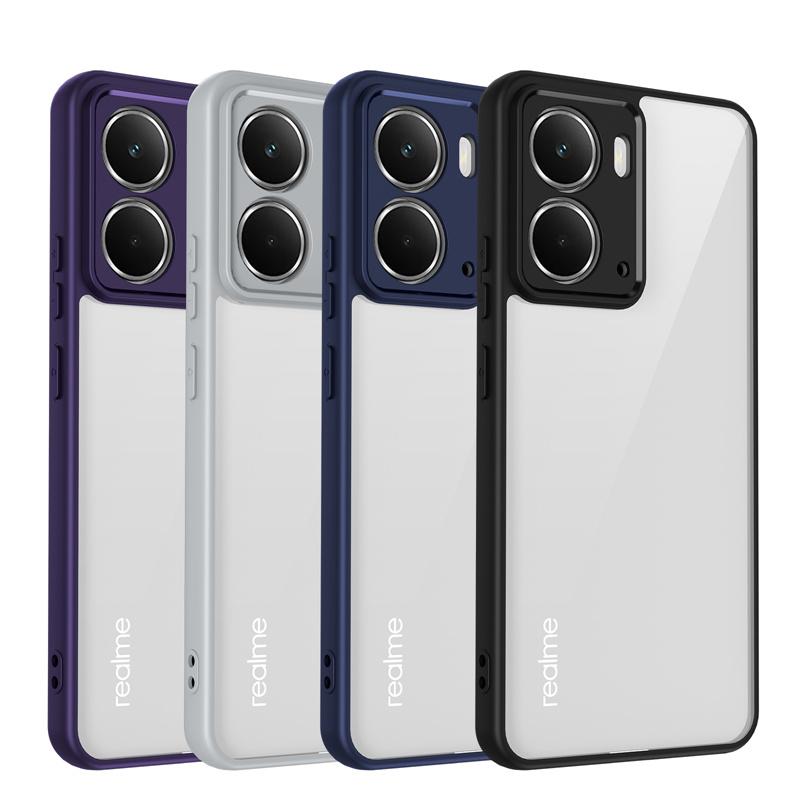 Realme P3 5G RMX5070 Case Plating Bumper Shockproof Clear Back Cover Hard Matte Phone Case for Realme P3 RealmeP3 5G RMX5070