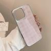 Gilt Gold Is Suitable for Apple 17promax Mobile Phone Case Iphone16 Pink Plaid Bow 13 Electroplated High-quality Mobile Phone Case