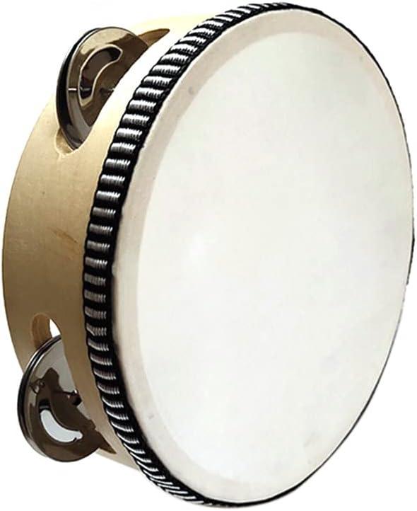 Musical Tambourine Drum Round Percussion Gift for KTV Party