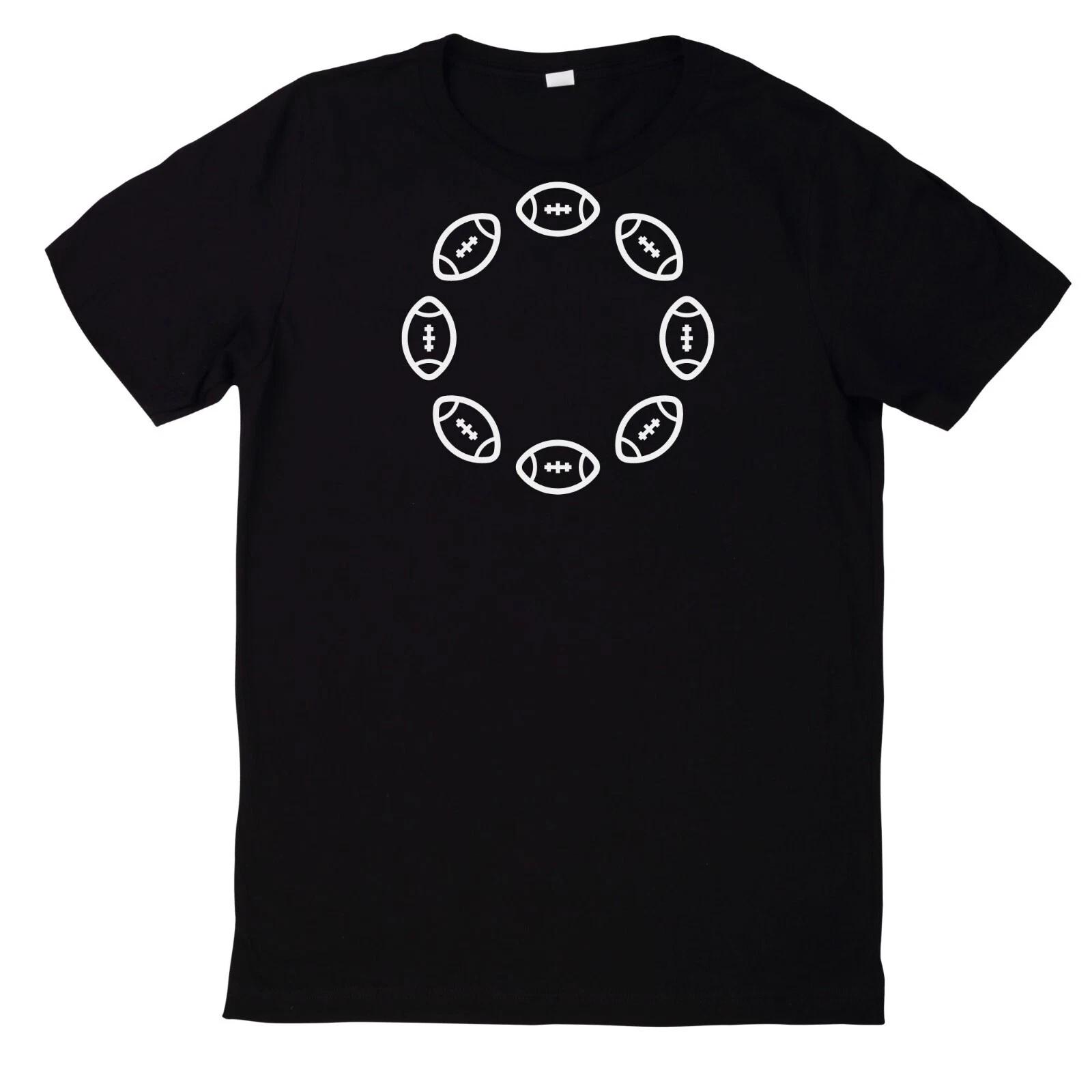 T-Shirt American Football Fan Geschenk Touchdown Motiv Baumwolle M
